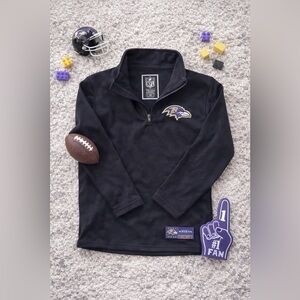 NFL Baltimore Ravens Quarter Zip Pullover – Kids Size 8
